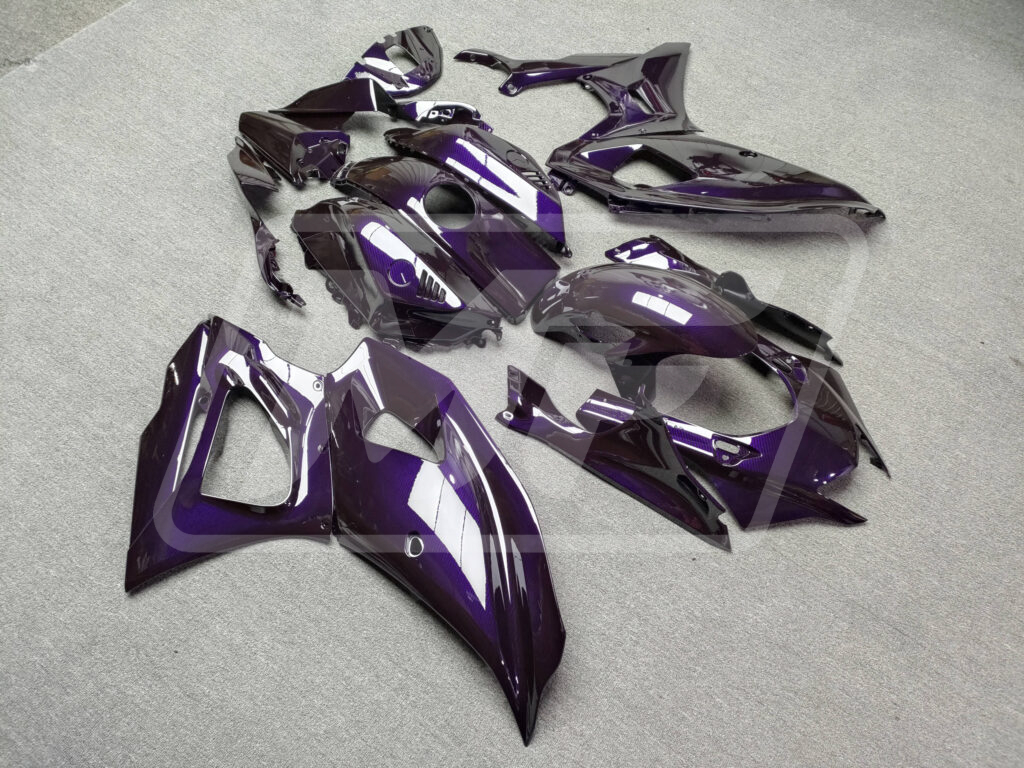 Yamaha R7 custom ABS fairings 2021 - 2025 in Gloss Purple Carbon Fiber - durable replacement kit, Monster Fairings