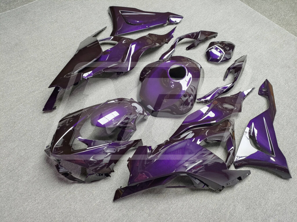 Kawasaki ZX6R custom ABS fairings 2024 - 2025 in Gloss Purple Carbon Fiber - durable replacement kit, Monster Fairings
