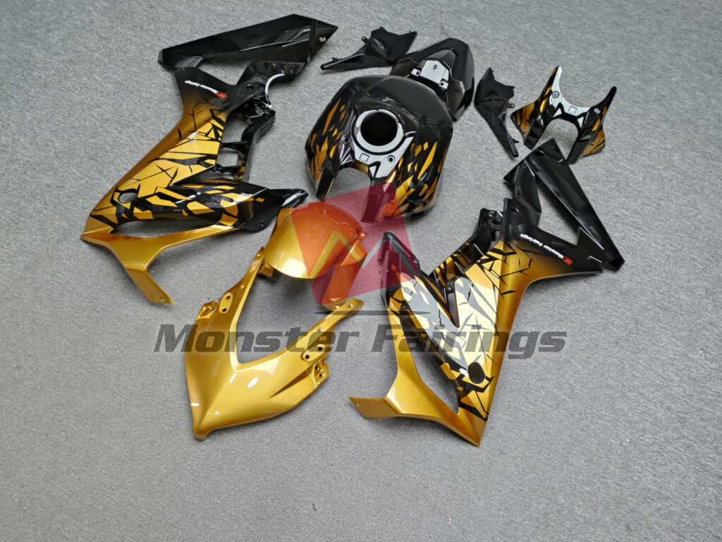 Gloss Gold & Black Shattered ABS fairings for Honda CBR650R 2019 - 2020 - premium OEM fit kit by Monster Fairings