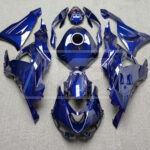 Kawasaki ZX6R 2024 - 2025 Gloss Blue Carbon Fiber ABS fairings - custom motorcycle bodywork kit by Monster Fairings
