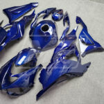 Gloss Blue Carbon Fiber ABS fairings for Kawasaki ZX6R 2024 - 2025 - premium OEM fit kit by Monster Fairings