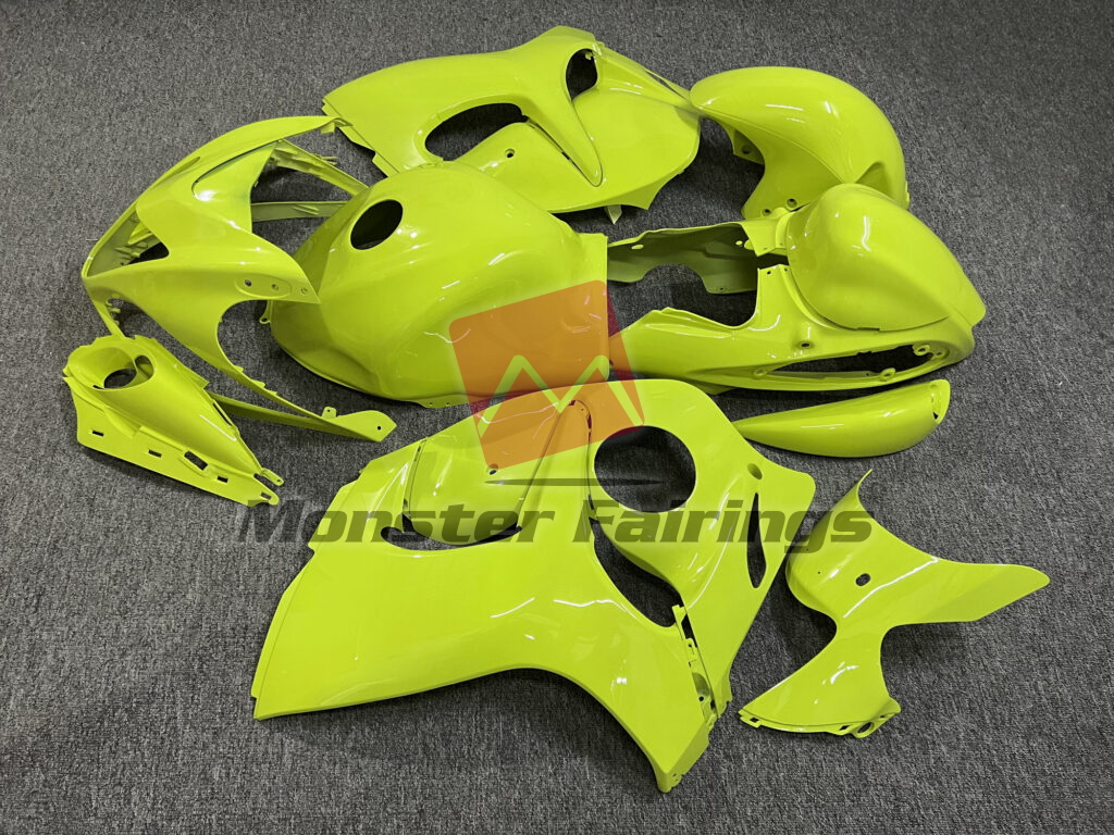 2008 - 2020 Suzuki GSXR 1300 Gloss High Vis Yellow fairing set - ABS injection, custom painted by Monster Fairings