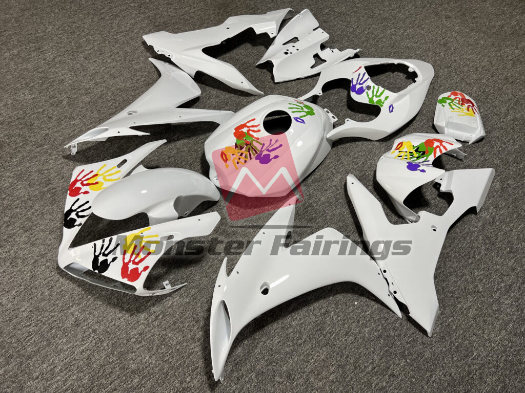 Gloss White Custom ABS fairings for Yamaha R1 2004 - 2006 - premium OEM fit kit by Monster Fairings