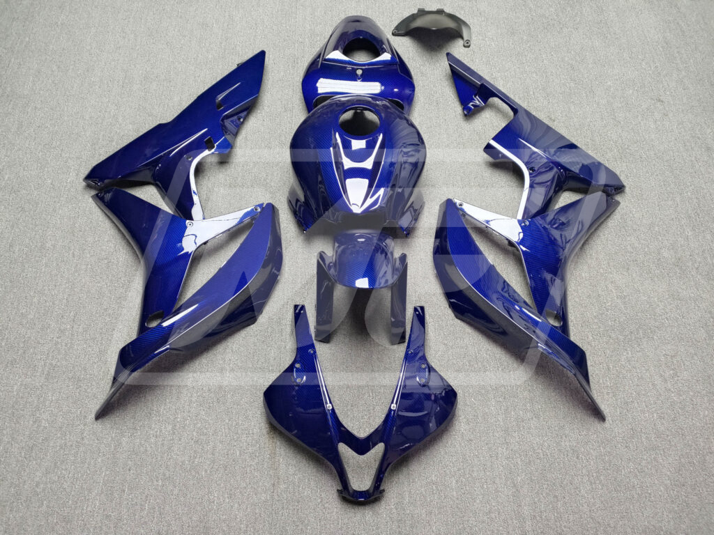 Honda CBR600RR 2007 - 2008 Gloss Blue Carbon Fiber ABS fairings - custom motorcycle bodywork kit by Monster Fairings