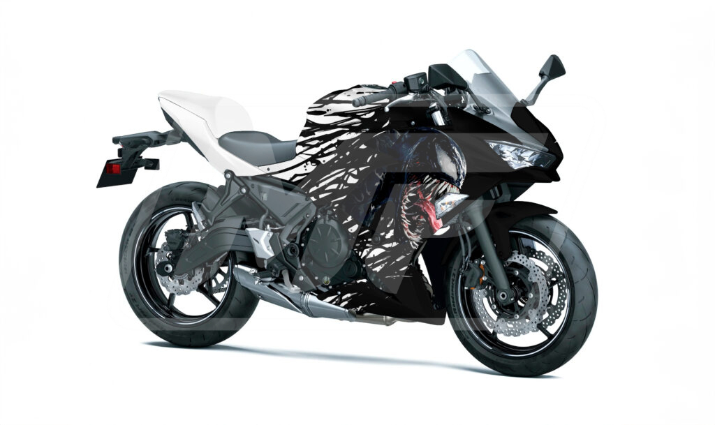Gloss Black & White Venom ABS fairings for Suzuki GSXR 600 - 750 2006 - 2007 - premium OEM fit kit by Monster Fairings