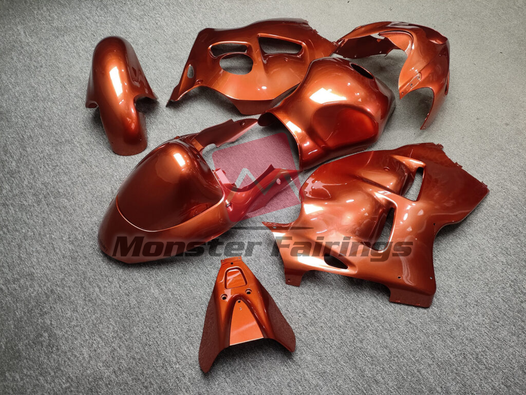 1997 - 2007 Suzuki GSXR 1300 Gloss Lava Orange fairing set - ABS injection, custom painted by Monster Fairings