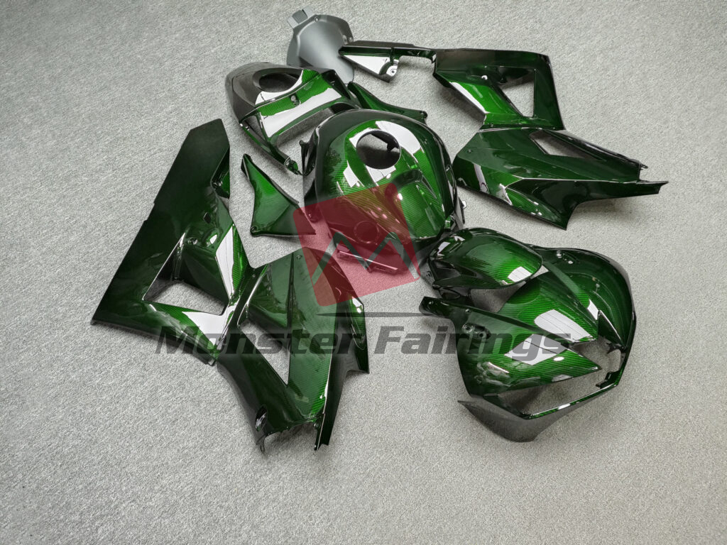 Honda CBR600RR custom ABS fairings 2013 - 2025 in Gloss Green Carbon Fiber - durable replacement kit, Monster Fairings