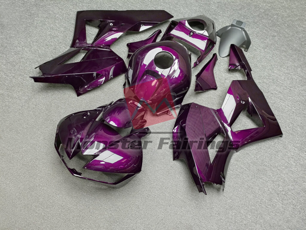 2013 - 2025 Honda CBR600RR Gloss Pink Carbon Fiber fairing set - ABS injection, custom painted by Monster Fairings