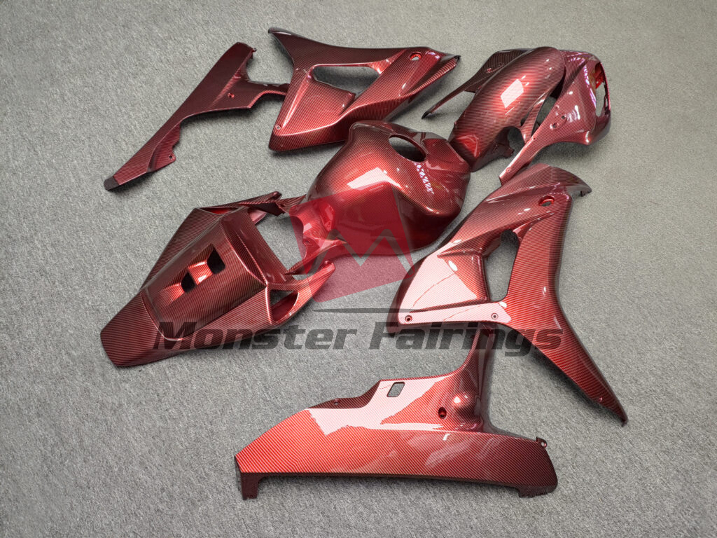 Honda CBR1000RR custom ABS fairings 2006 - 2007 in Gloss Red Carbon Fiber - durable replacement kit, Monster Fairings