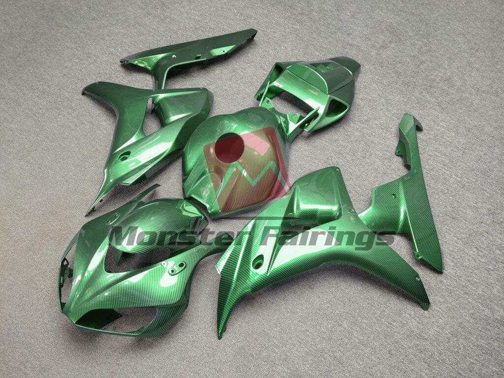 Gloss Green Carbon Fiber ABS fairings for Honda CBR1000RR 2006 - 2007 - premium OEM fit kit by Monster Fairings