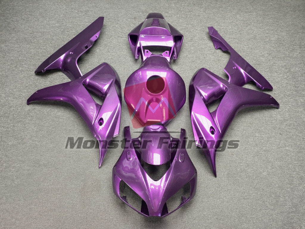 Honda CBR1000RR 2006 - 2007 Gloss Pink Carbon Fiber ABS fairings - custom motorcycle bodywork kit by Monster Fairings