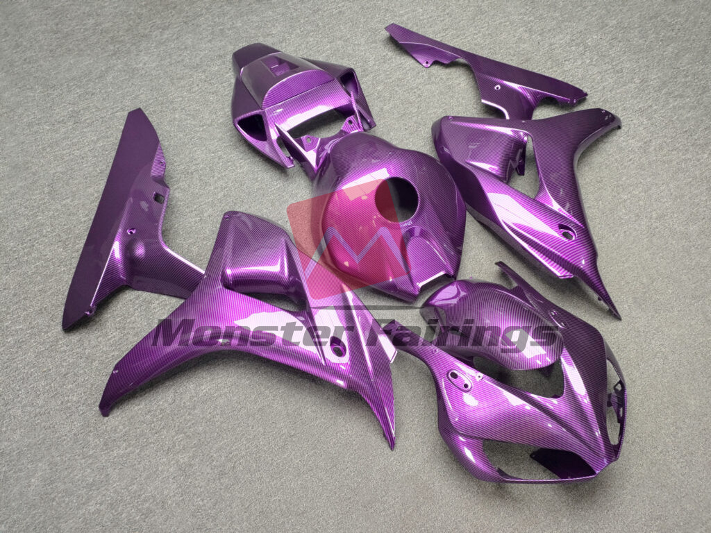 2006 - 2007 Honda CBR1000RR Gloss Pink Carbon Fiber fairing set - ABS injection, custom painted by Monster Fairings