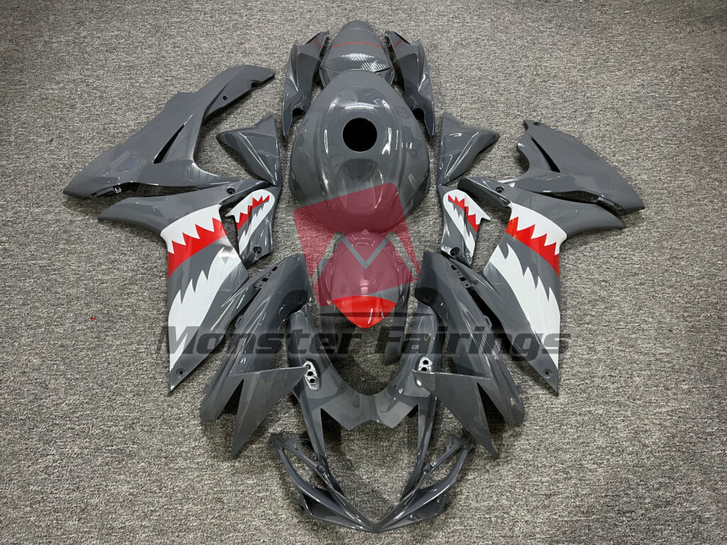 Suzuki GSXR 600 - 750 2011 - 2025 Gloss Nardo Gray Shark ABS fairings - custom motorcycle bodywork kit by Monster Fairings