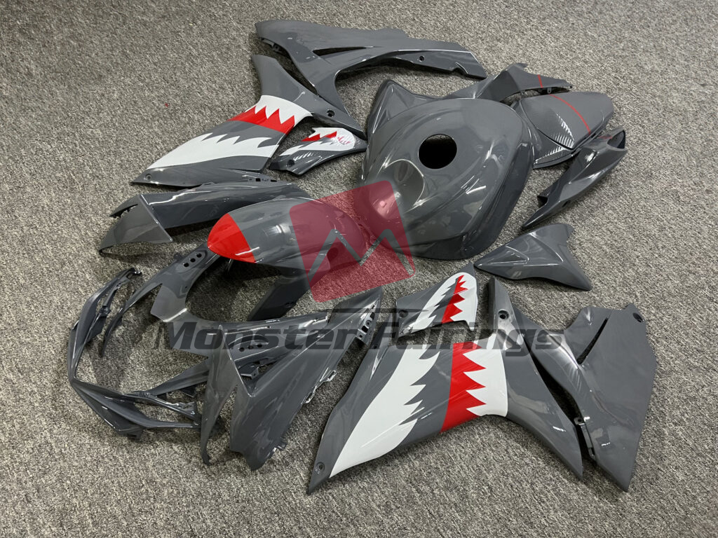 Gloss Nardo Gray Shark ABS fairings for Suzuki GSXR 600 - 750 2011 - 2025 - premium OEM fit kit by Monster Fairings