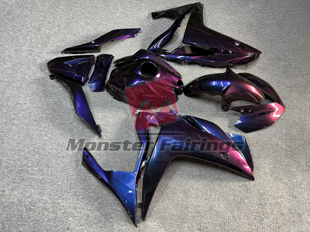 Gloss Purple Gradient ABS fairings for Yamaha R3 2014 - 2018 - premium OEM fit kit by Monster Fairings