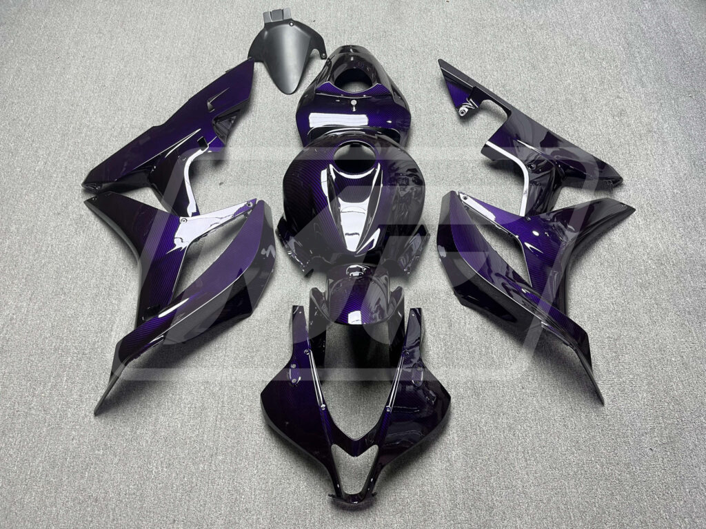 Honda CBR600RR 2007 - 2008 Gloss Purple Carbon Fiber ABS fairings - custom motorcycle bodywork kit by Monster Fairings