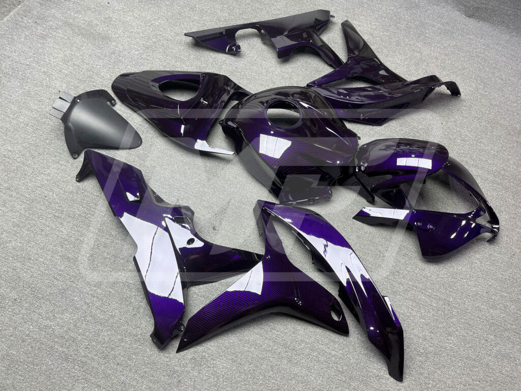 Honda CBR600RR custom ABS fairings 2007 - 2008 in Gloss Purple Carbon Fiber - durable replacement kit, Monster Fairings