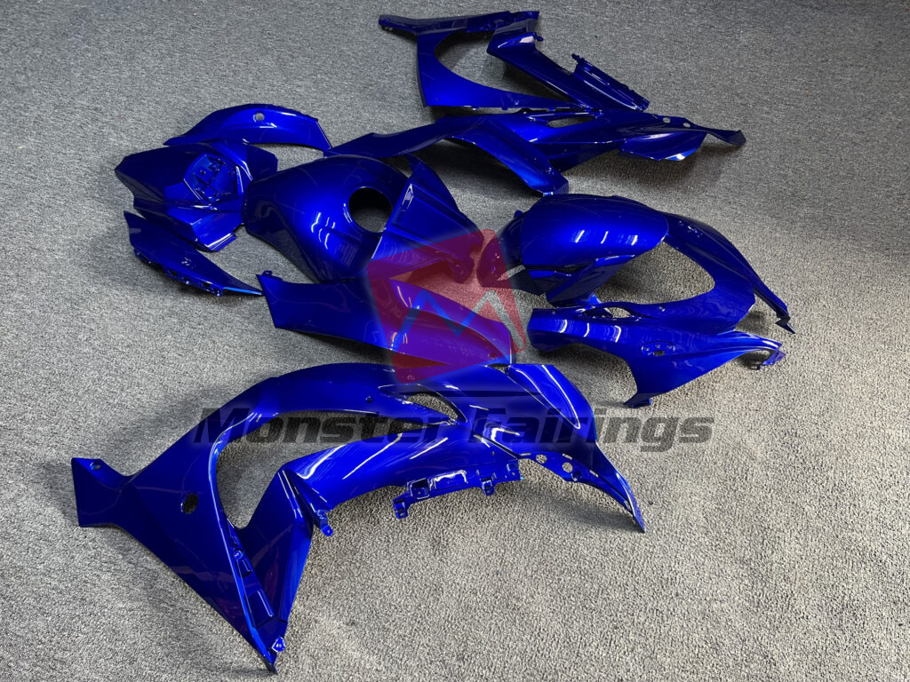 Kawasaki ZX10R custom ABS fairings 2016 - 2020 in Gloss Candy Blue - durable replacement kit, Monster Fairings