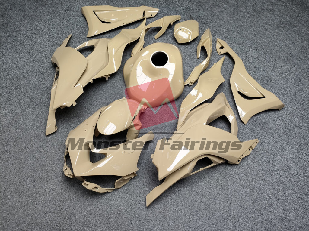Kawasaki ZX6R custom ABS fairings 2024 - 2025 in Gloss Desert Tan - durable replacement kit, Monster Fairings