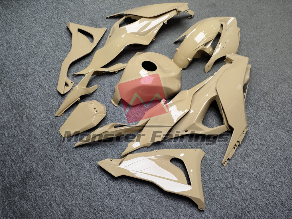 2024 - 2025 Kawasaki ZX6R Gloss Desert Tan fairing set - ABS injection, custom painted by Monster Fairings