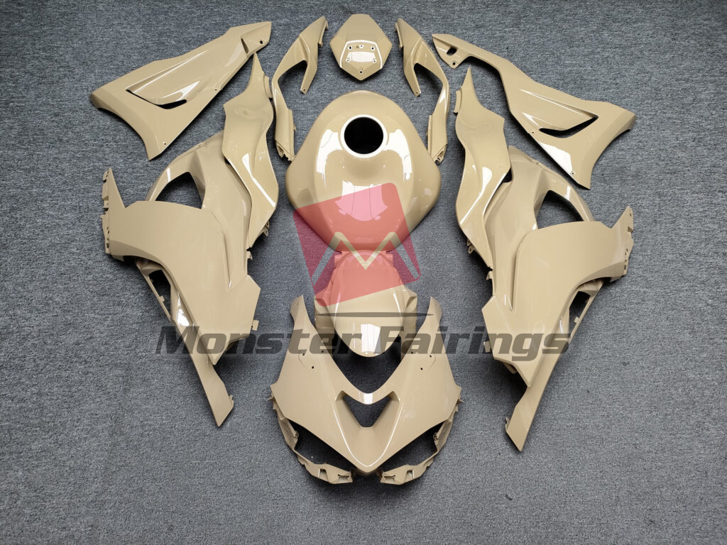 Kawasaki ZX6R 2024 - 2025 Gloss Desert Tan ABS fairings - custom motorcycle bodywork kit by Monster Fairings