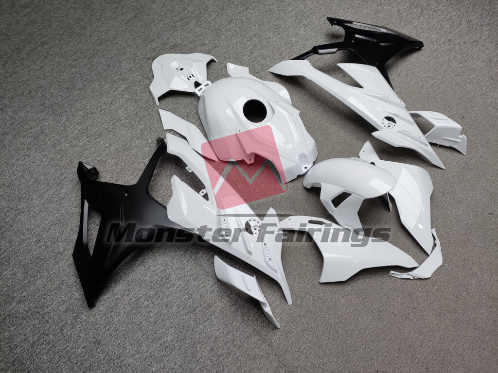 Gloss White & Matte Black ABS fairings for BMW S1000RR 2023 - 2024 - premium OEM fit kit by Monster Fairings