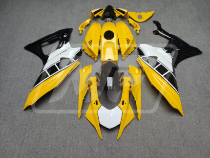 Yamaha R7 2021-2025 Gloss Yellow & Black with White ABS Fairings | Monster Fairings
