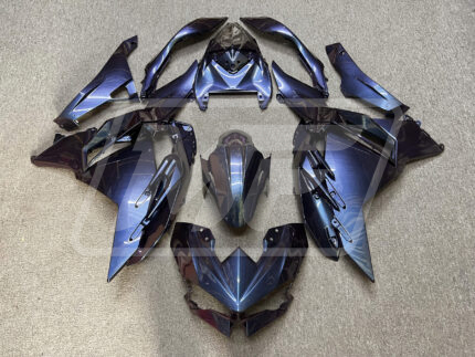 Kawasaki Ninja 500 2024-2025 Gloss Blue & Purple Iridescent ABS Fairings | Monster Fairings