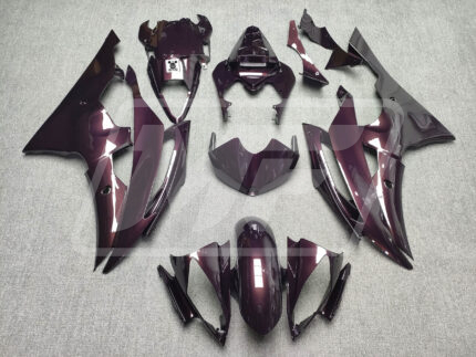 Yamaha R6 2008-2016 Gloss Crimson Black ABS Fairings | Monster Fairings