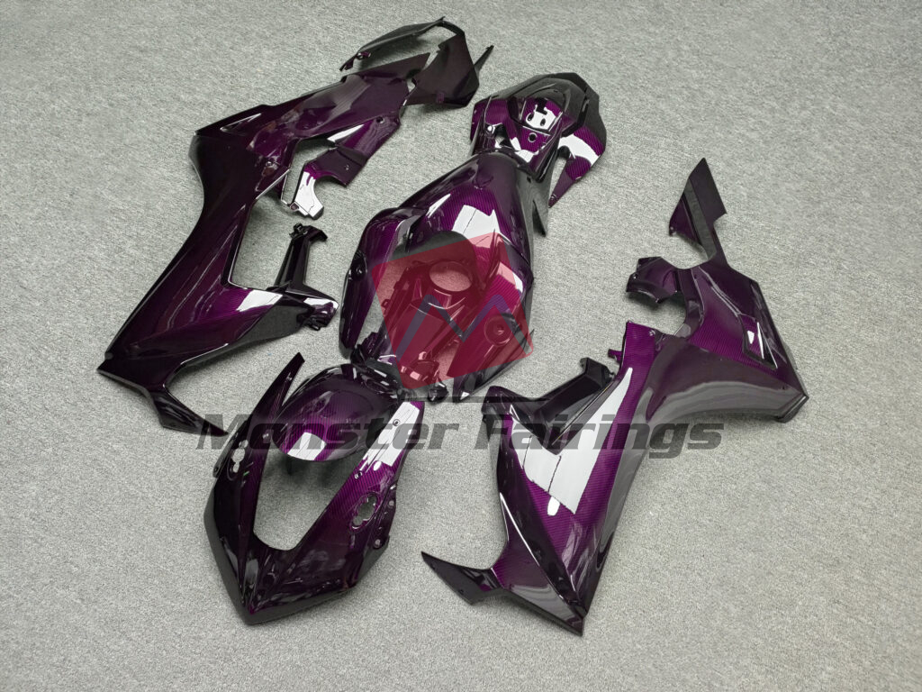 2017 - 2025 Honda CBR1000RR Gloss Pink Carbon Fiber Style fairing set - ABS injection, custom painted by Monster Fairings