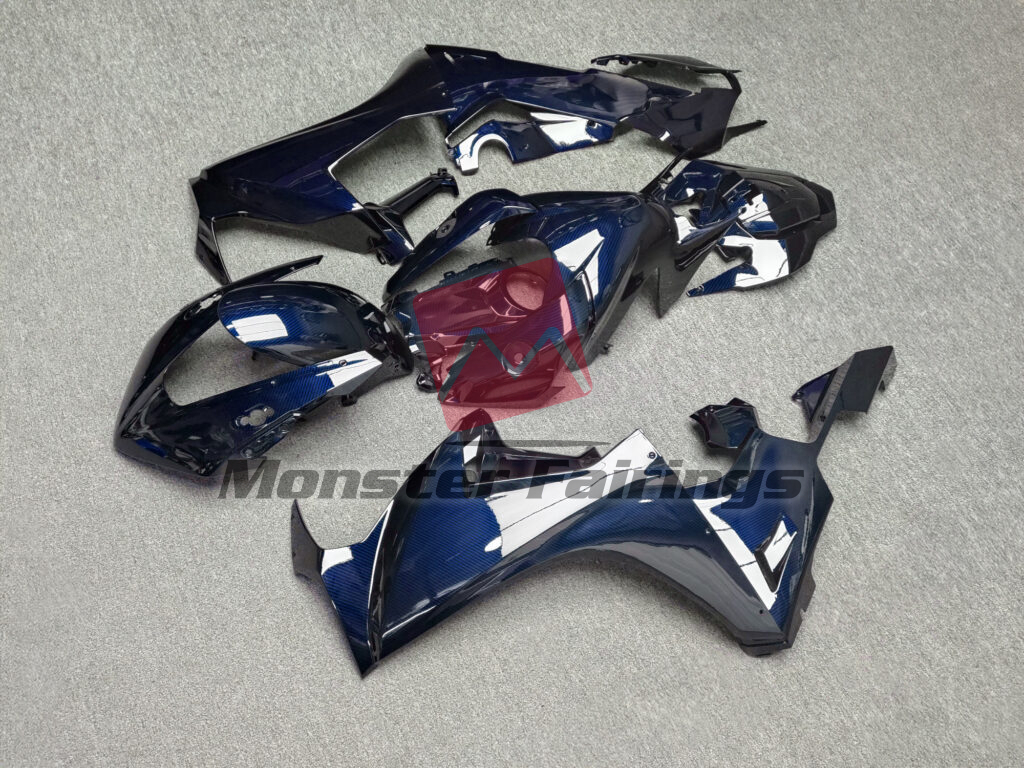 Honda CBR1000RR custom ABS fairings 2017 - 2025 in Gloss Blue Carbon Fiber Style - durable replacement kit, Monster Fairings