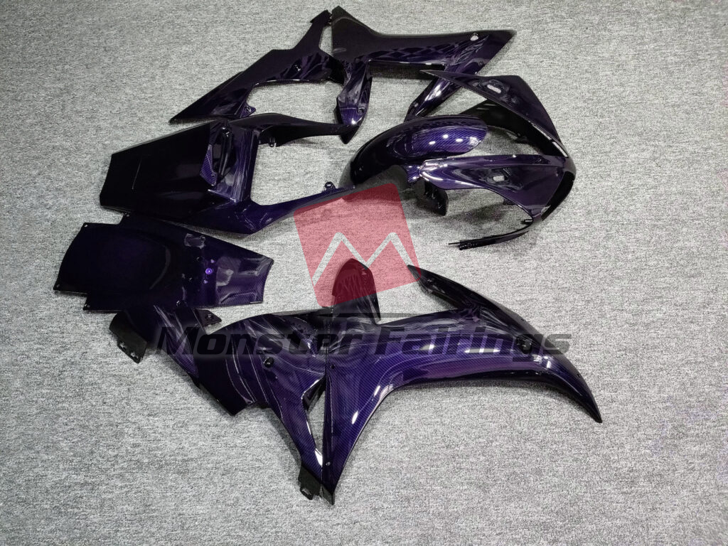 Gloss Purple Carbon Fiber Style ABS fairings for Yamaha R1 2002 - 2003 - premium OEM fit kit by Monster Fairings