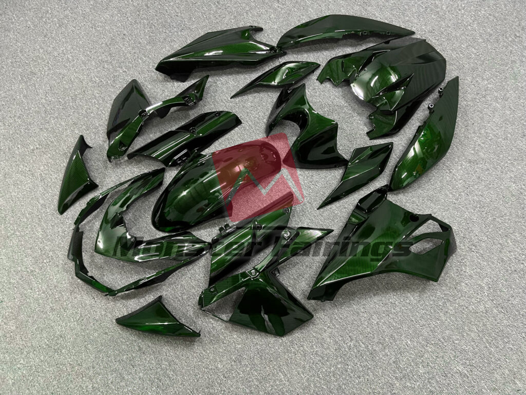 Gloss Green Carbon Fiber Style ABS fairings for Kawasaki Z1000 2010 - 2013 - premium OEM fit kit by Monster Fairings