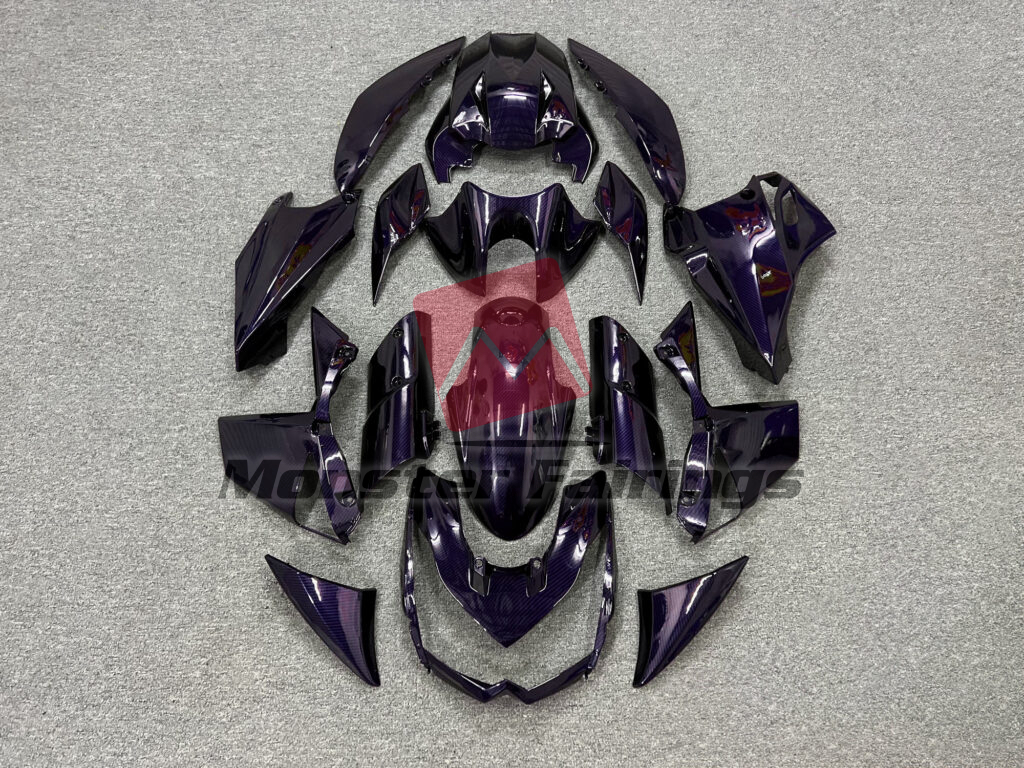 Kawasaki Z1000 2010 - 2013 Gloss Purple Carbon Fiber Style ABS fairings - custom motorcycle bodywork kit by Monster Fairings