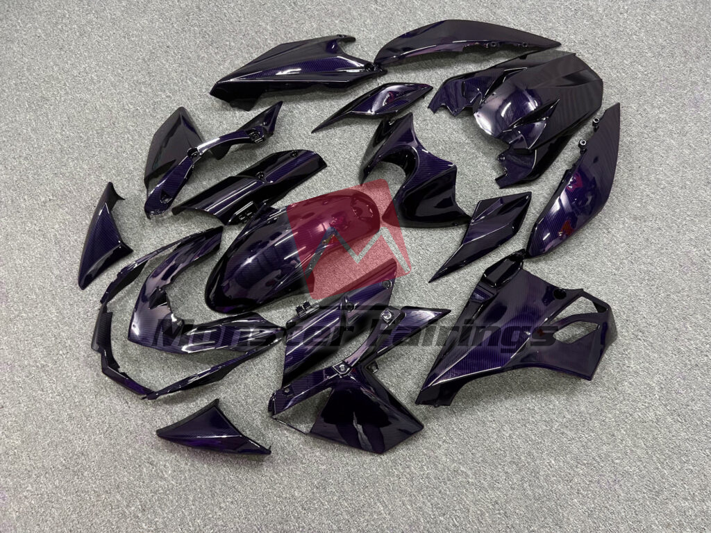 Gloss Purple Carbon Fiber Style ABS fairings for Kawasaki Z1000 2010 - 2013 - premium OEM fit kit by Monster Fairings