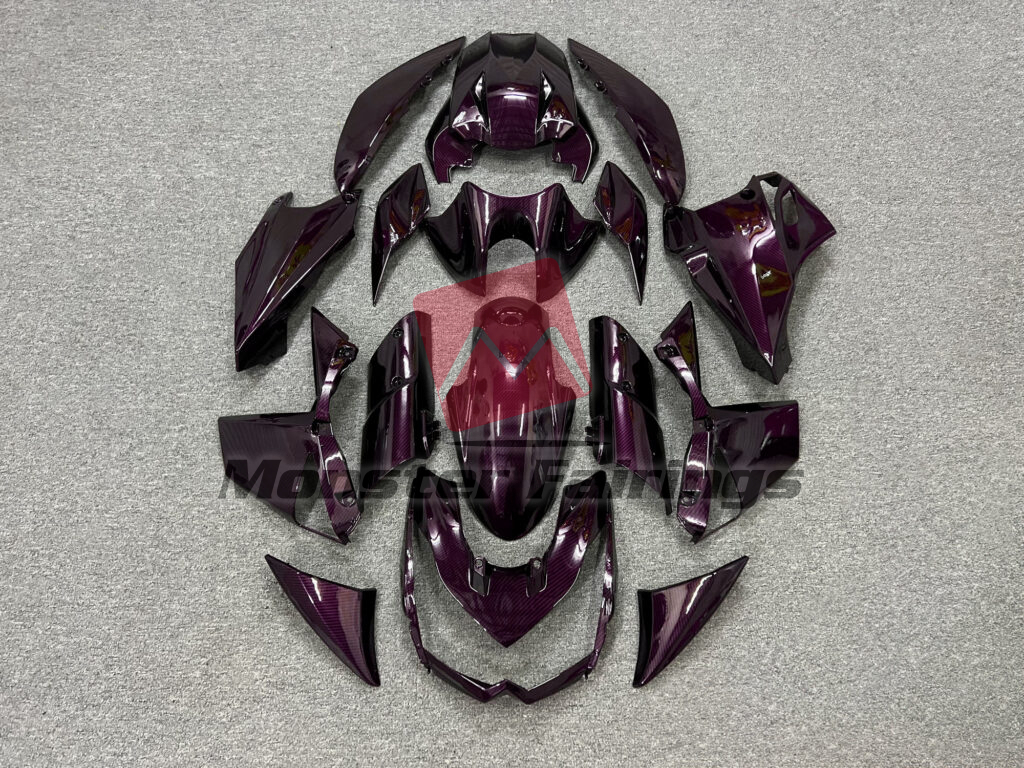 Kawasaki Z1000 2010 - 2013 Gloss Pink Carbon Fiber Style ABS fairings - custom motorcycle bodywork kit by Monster Fairings