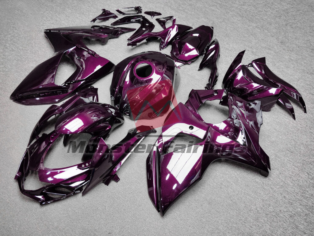 Gloss Pink Carbon Fiber Style ABS fairings for Suzuki GSXR 1000 2009 - 2016 - premium OEM fit kit by Monster Fairings