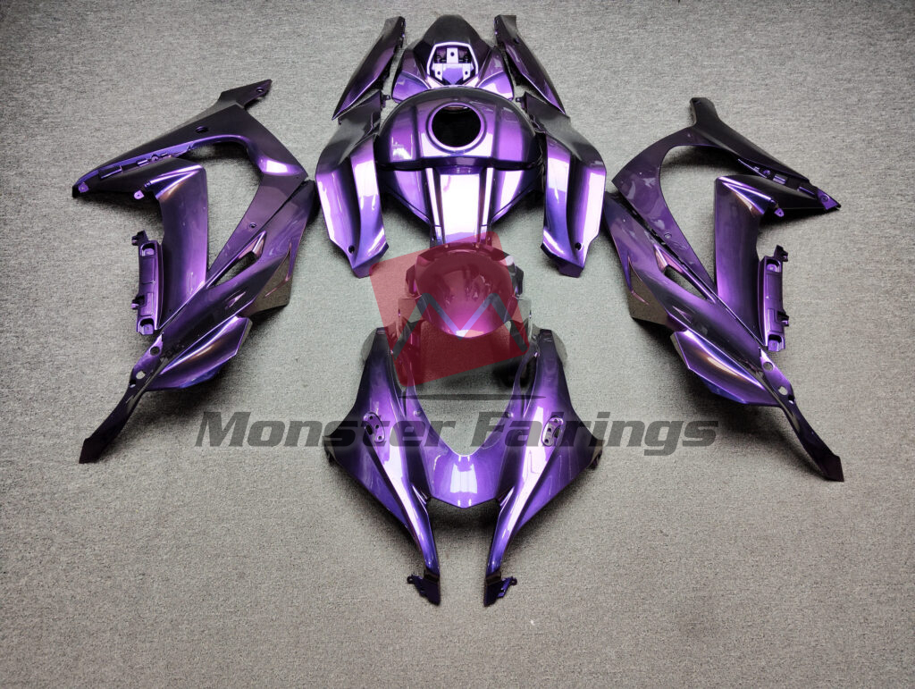 Kawasaki ZX10R 2016 - 2020 Gloss Iridescent Purple ABS fairings - custom motorcycle bodywork kit by Monster Fairings
