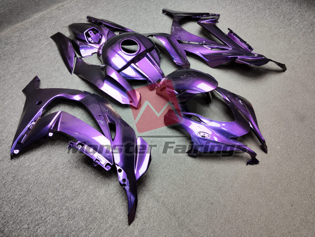 Kawasaki ZX10R custom ABS fairings 2016 - 2020 in Gloss Iridescent Purple - durable replacement kit, Monster Fairings