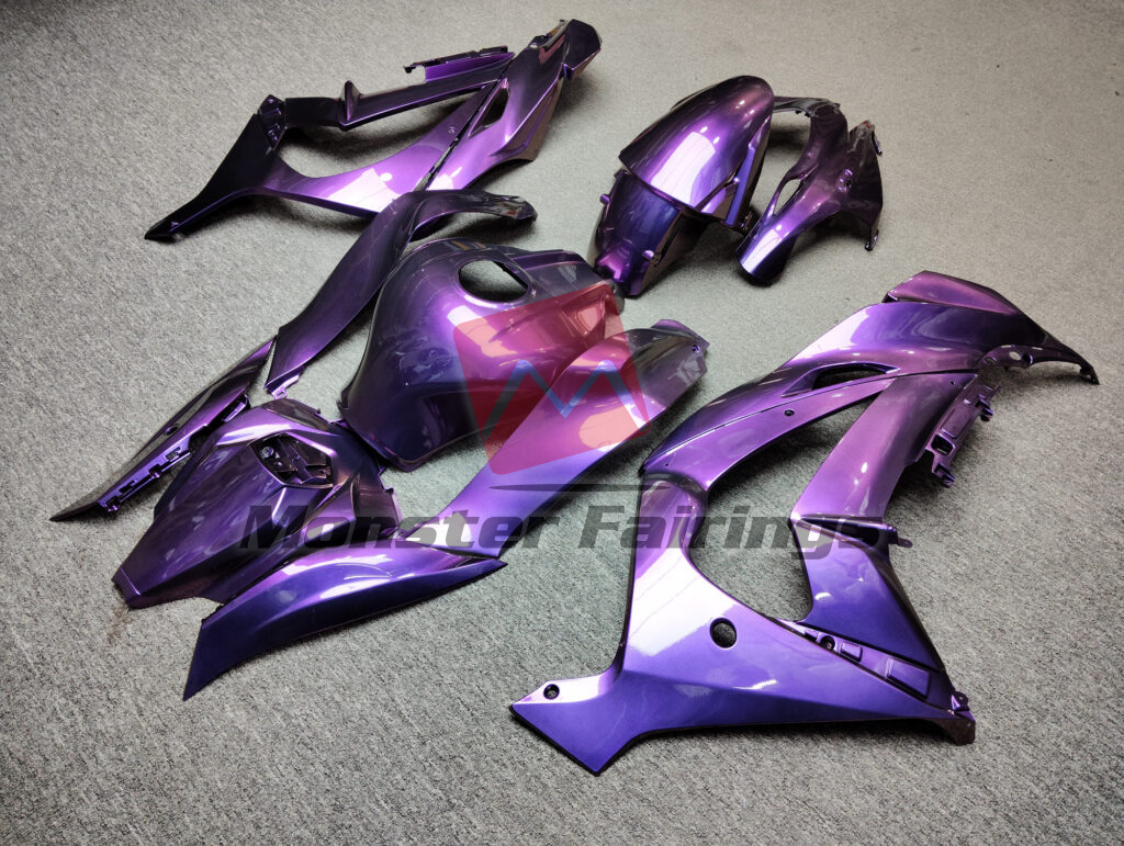 2016 - 2020 Kawasaki ZX10R Gloss Iridescent Purple fairing set - ABS injection, custom painted by Monster Fairings