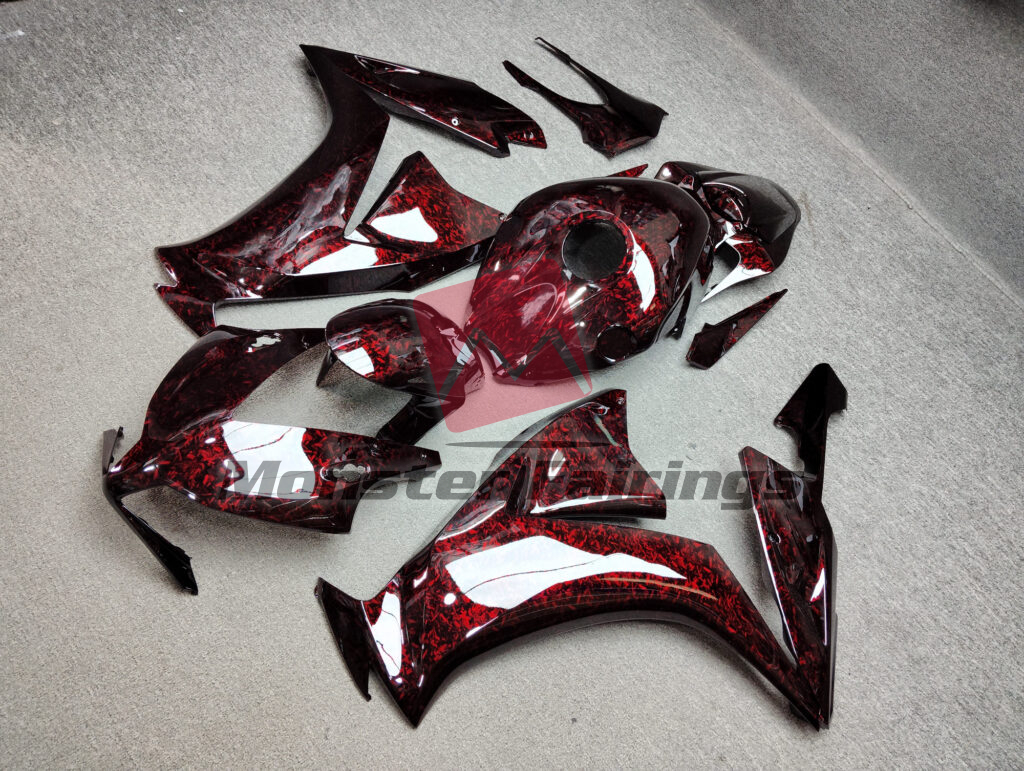 Gloss Red Forged Carbon Fiber Style ABS fairings for Honda CBR1000RR 2012 - 2016 - premium OEM fit kit by Monster Fairings