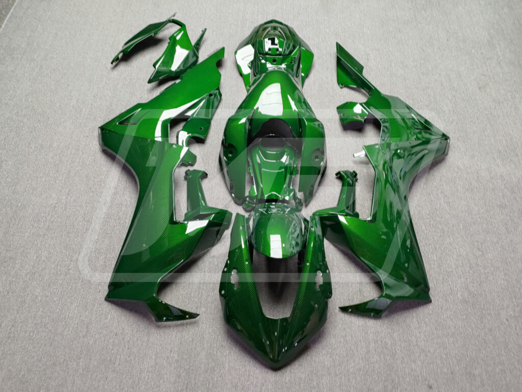 Honda CBR1000RR 2017 - 2025 Gloss Green Carbon Fiber Style ABS fairings - custom motorcycle bodywork kit by Monster Fairings