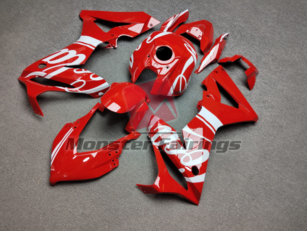 Gloss Red & White ABS fairings for Honda CBR650R 2021 - 2023 - premium OEM fit kit by Monster Fairings