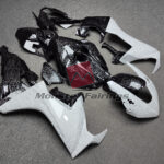 Honda CBR1000RR custom ABS fairings 2017 - 2025 in Gloss Black & White Forged Carbon Fiber Style - durable replacement kit, Monster Fairings