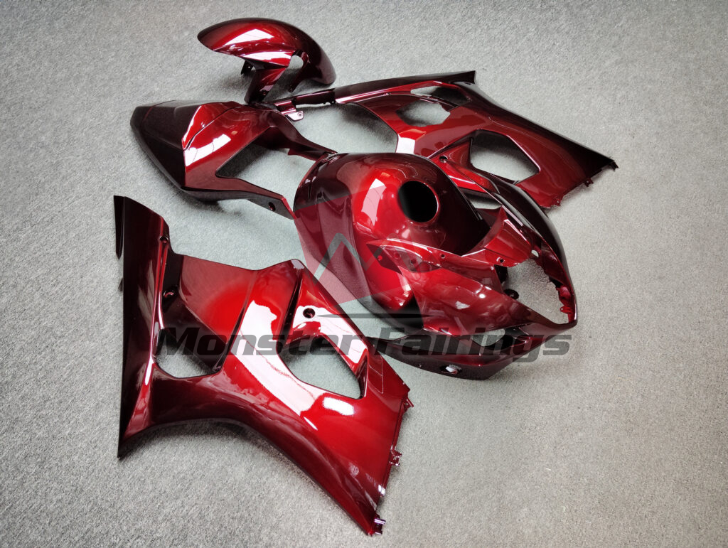 Suzuki GSXR 1000 custom ABS fairings 2003 - 2004 in Gloss Candy Red - durable replacement kit, Monster Fairings