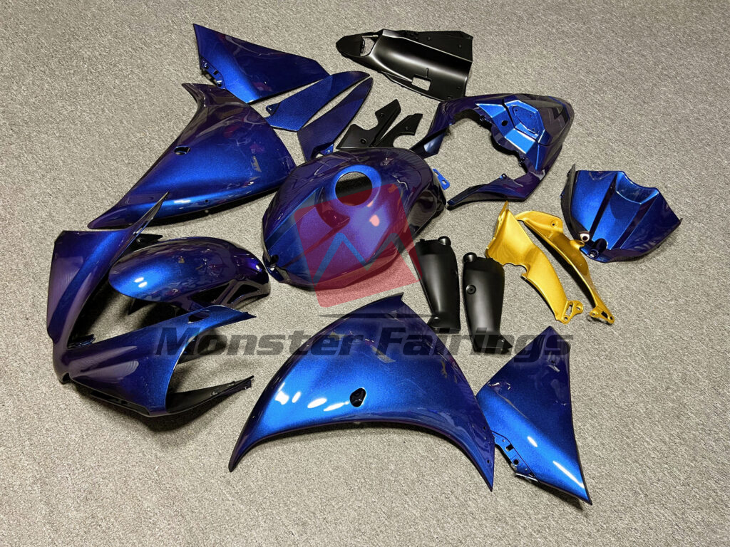Gloss Blue & Purple Iridescent Gold ABS fairings for Yamaha R1 2012 - 2014 - premium OEM fit kit by Monster Fairings
