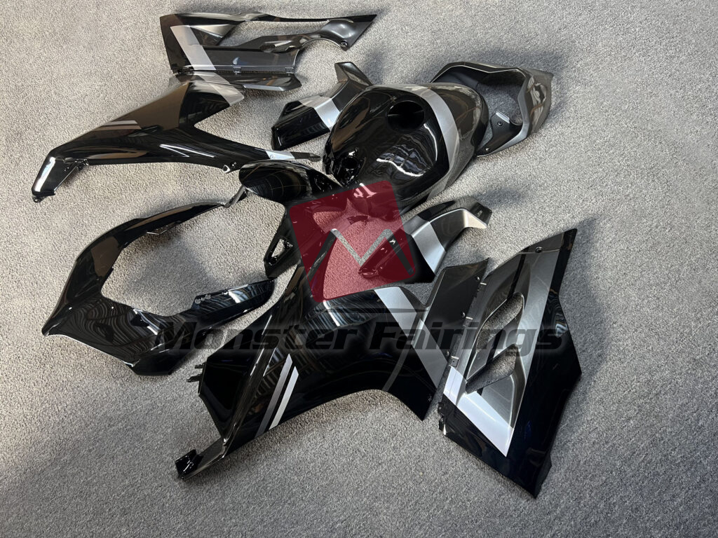 Gloss Black & Gray ABS fairings for Ducati Panigale V4/V4S 2022 - 2024 - premium OEM fit kit by Monster Fairings