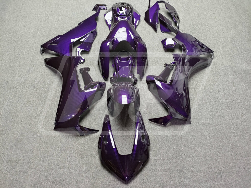 Honda CBR1000RR 2017 - 2025 Gloss Purple Carbon Fiber Style ABS fairings - custom motorcycle bodywork kit by Monster Fairings