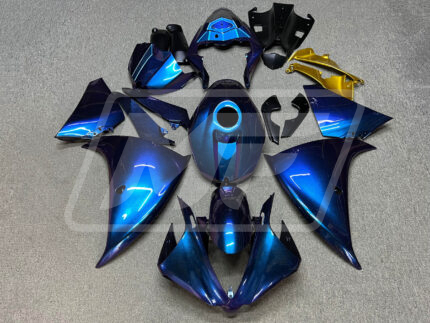 (IN STOCK TX) Yamaha R1 2012-2014 Gloss Blue & Purple Iridescent Gold ABS Fairings | Monster Fairings