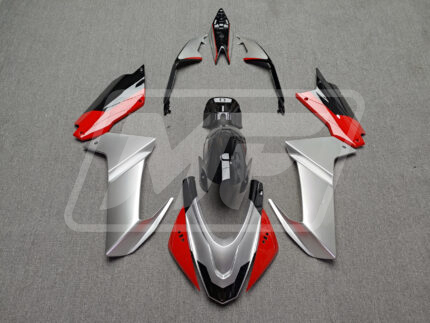Aprilia RS660 2020-2024 Gloss Silver & Red Black ABS Fairings | Monster Fairings